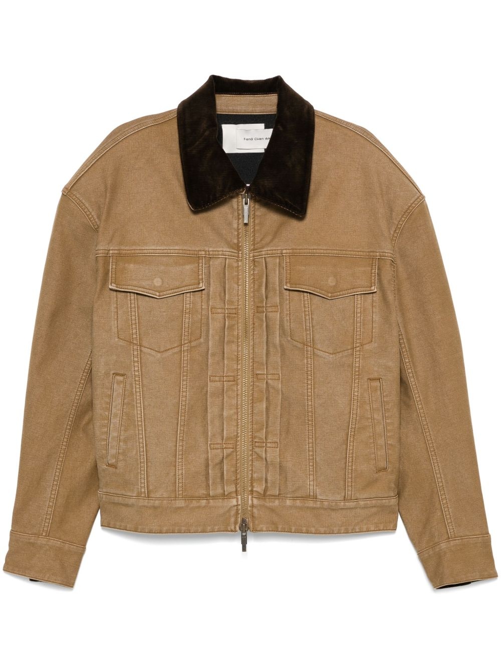 washed-canvas jacket - 1