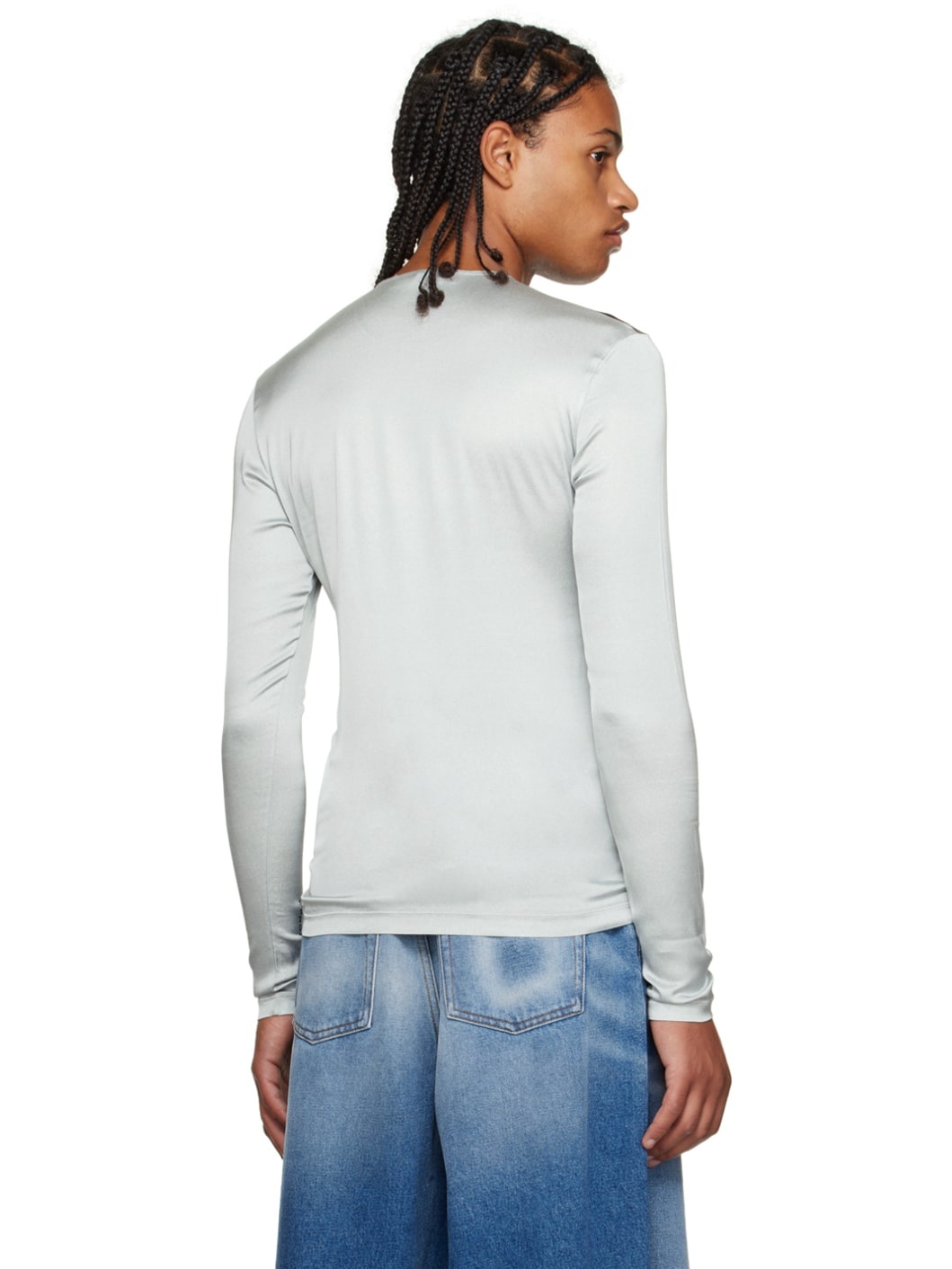 White Graphic Long Sleeve T-Shirt - 3