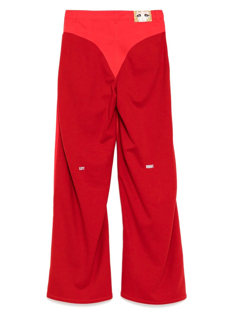pushBUTTON cotton tapered trousers outlook