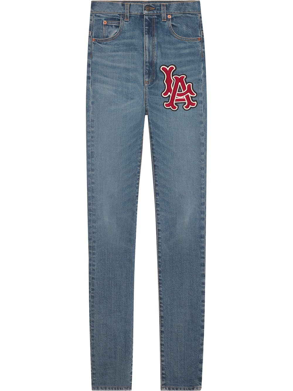 Skinny denim trousers with LA Angels™ patch - 1