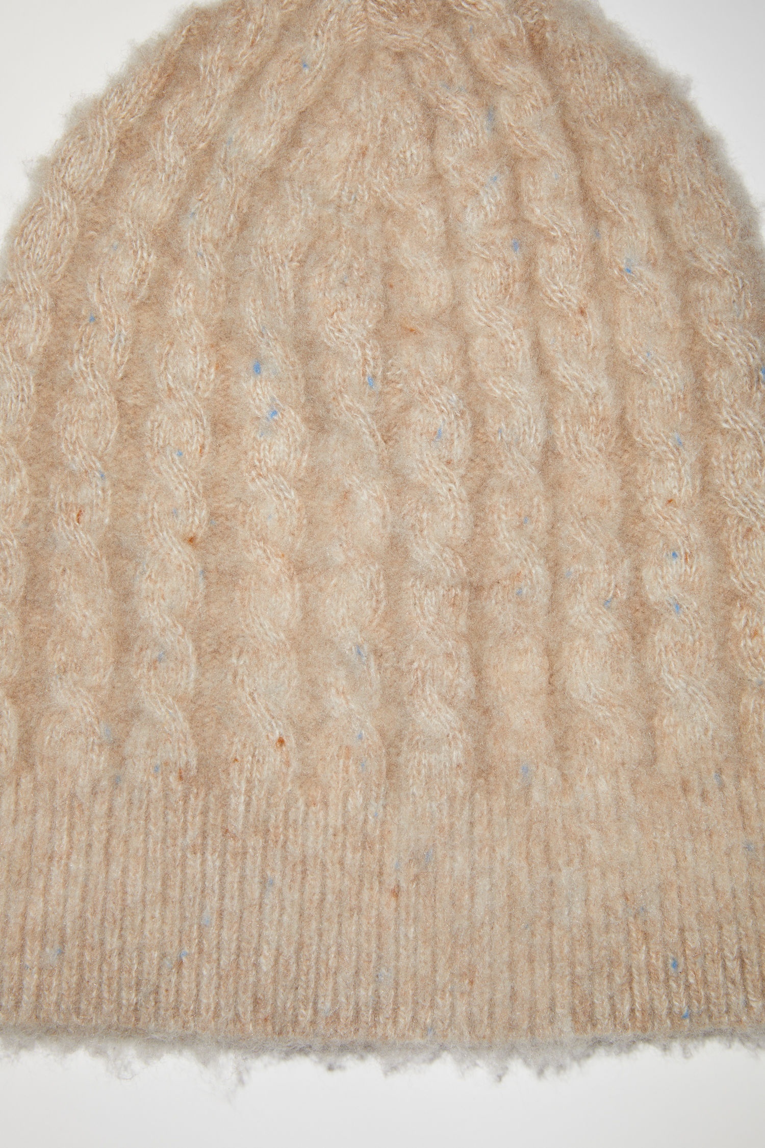 Cable knit beanie hat - Biscuit beige - 4