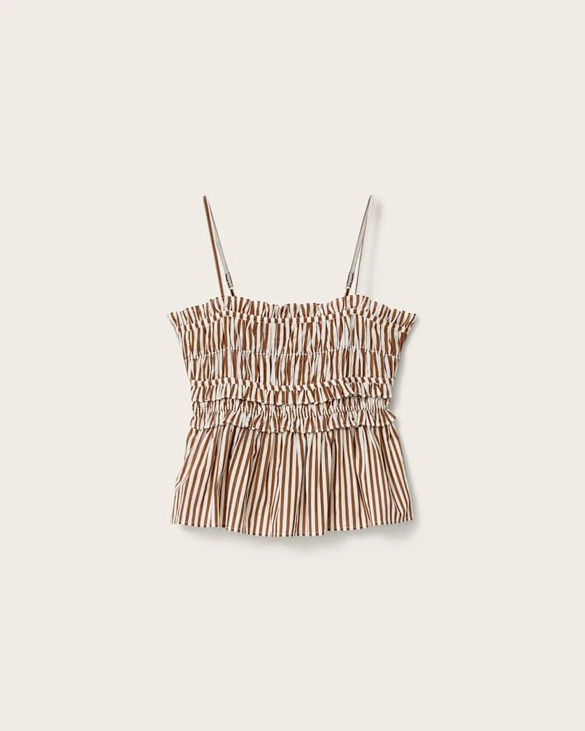 KALI STRIPED COTTON CAMI TOP - 1