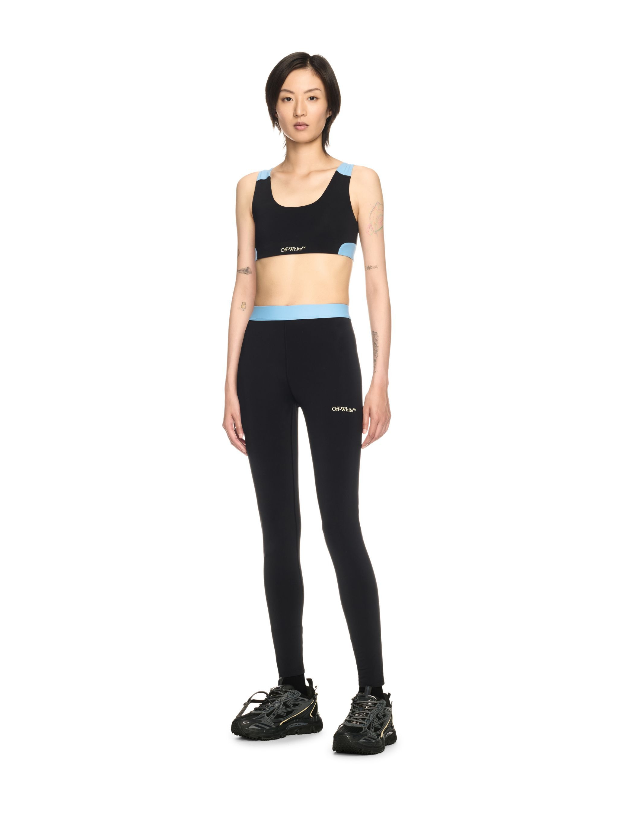 Black Color Block Bra - 2