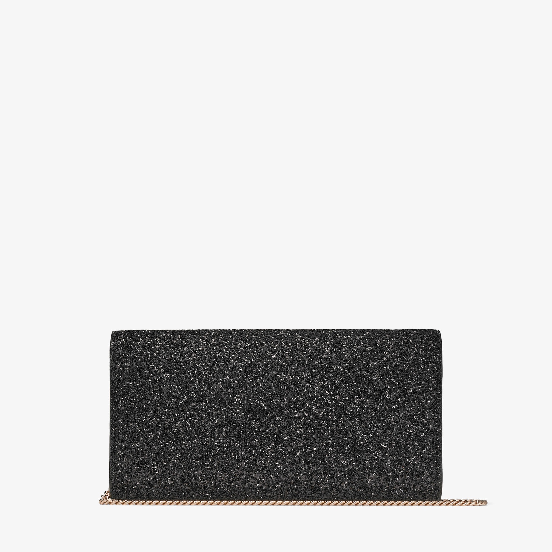 Emmie
Black Glitter Fabric Clutch Bag - 7