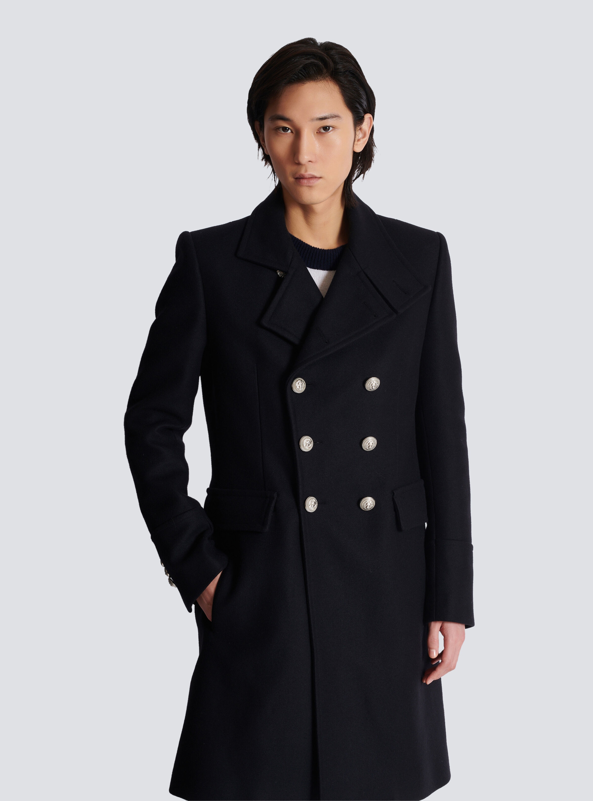 Virgin wool officer's coat - 7