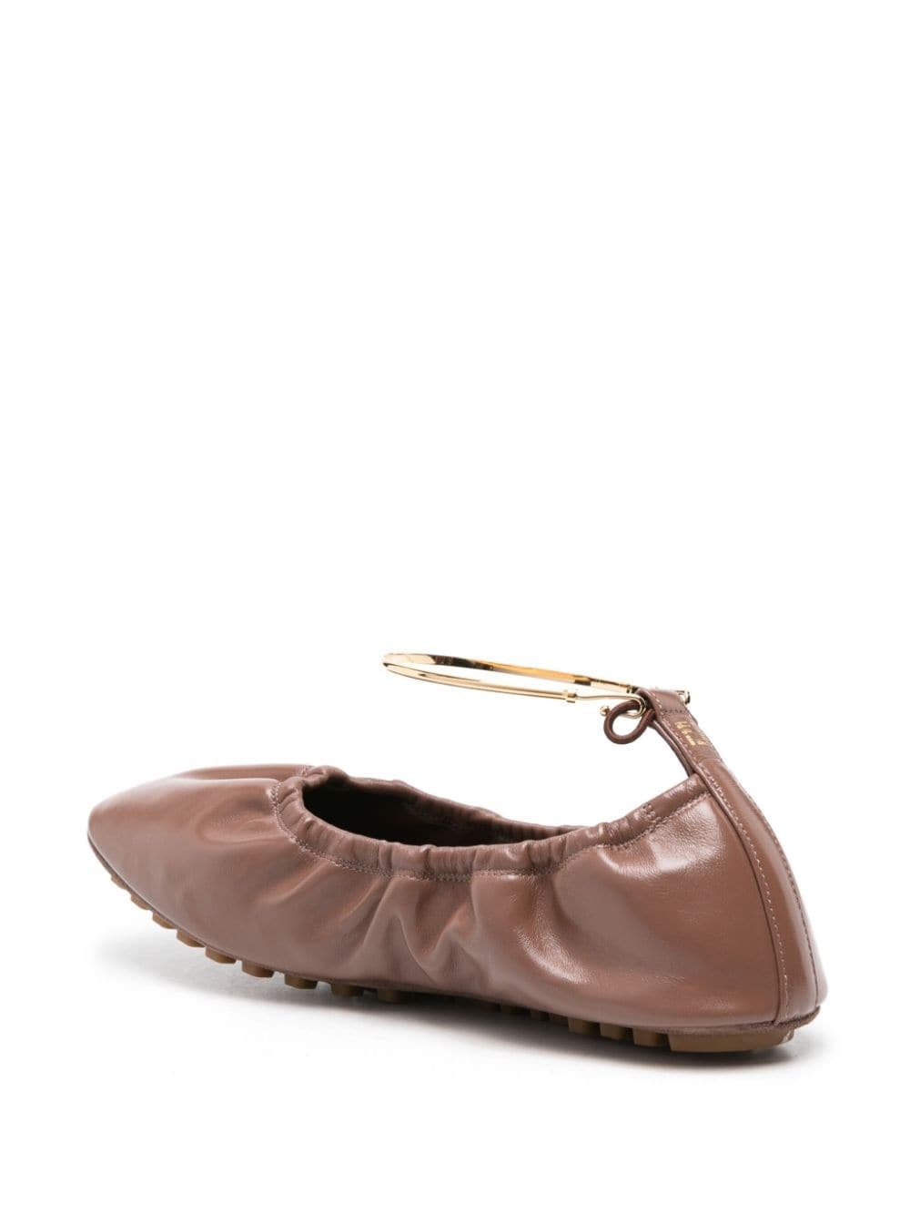 leather ballerina shoes - 3