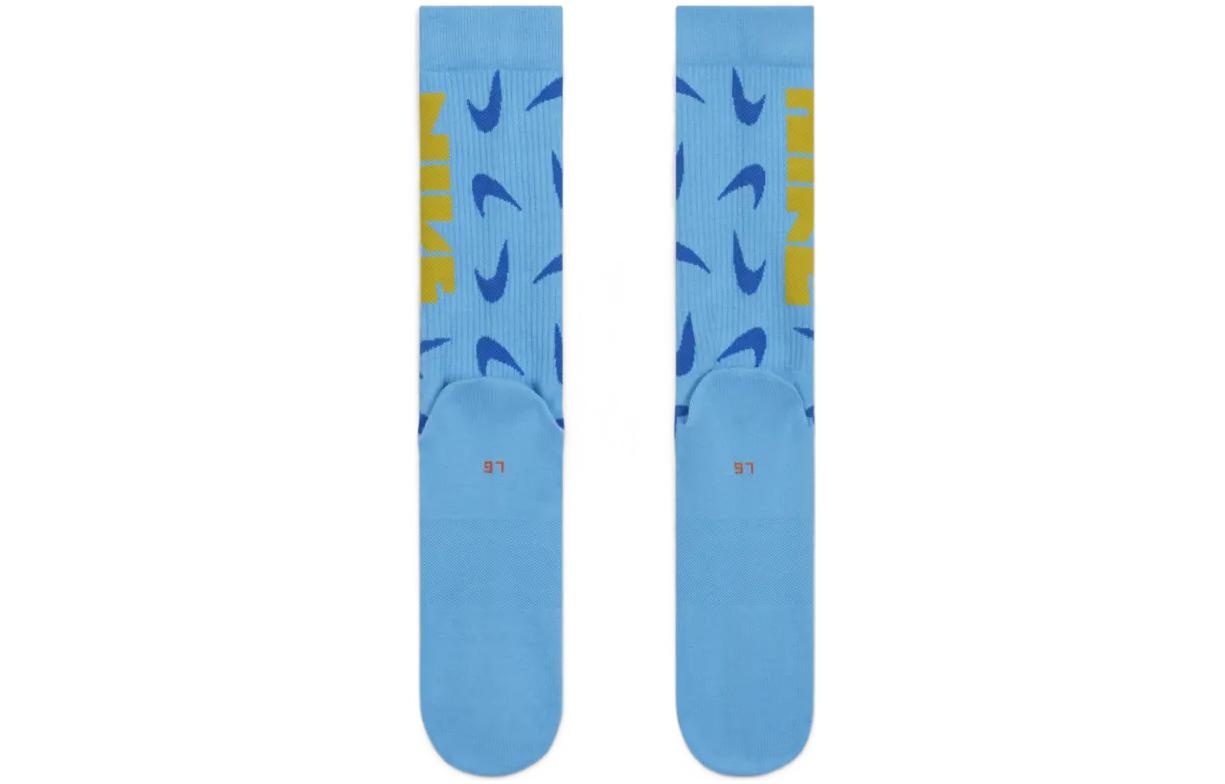 Nike Everyday Essentials Crew Logo Jacquard Sports Socks One Pair Blue DQ0788-412 - 3