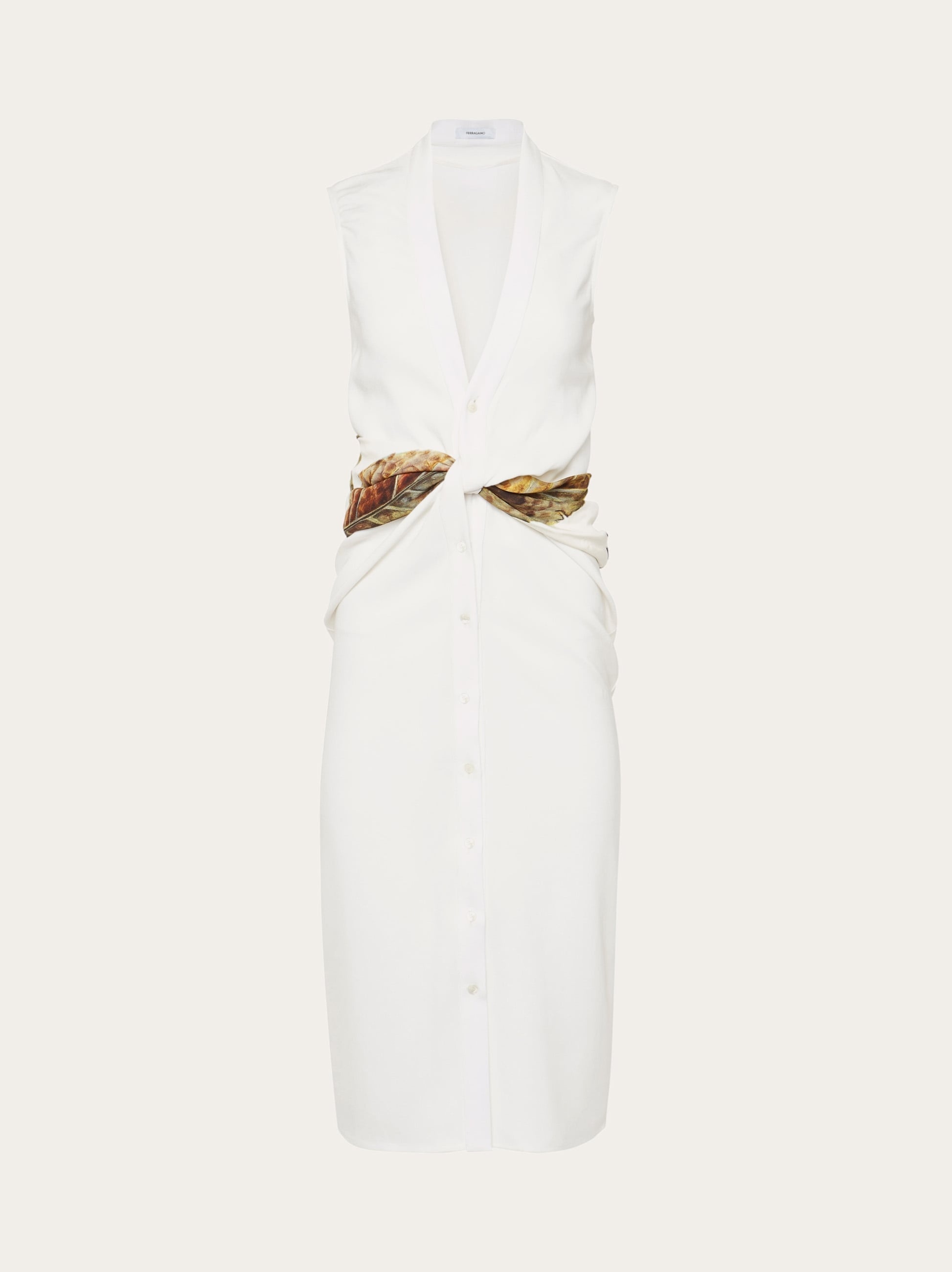 Deep V sleeveless dress - 1