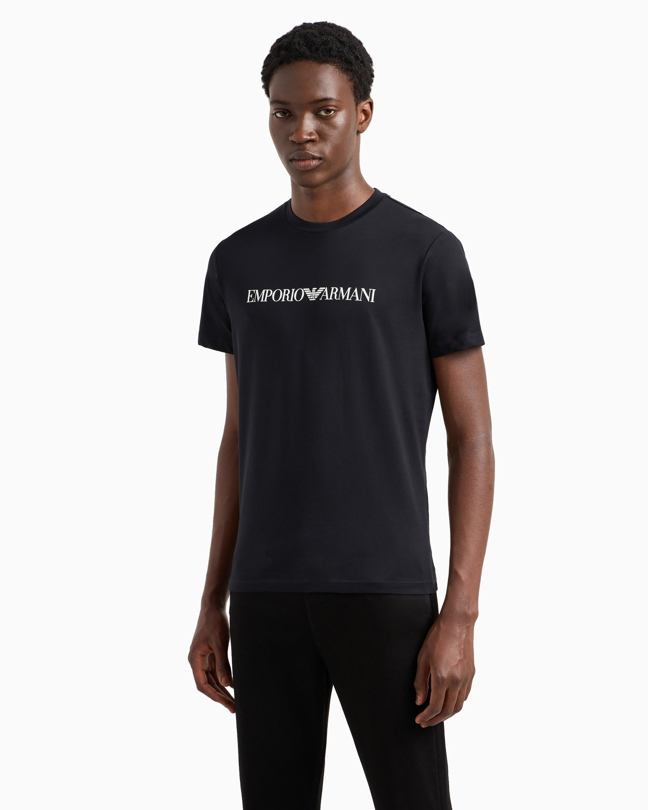 Pima-jersey T-shirt with logo print - 4