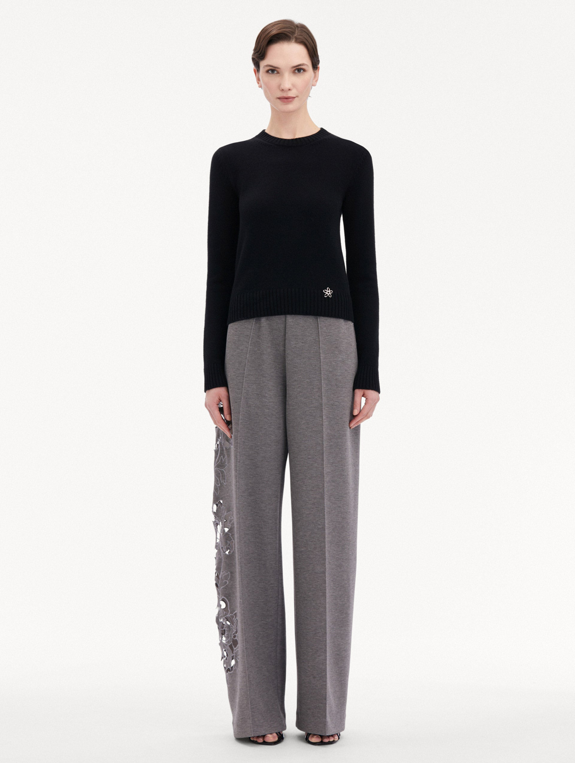 O FLOWER CASHMERE PULLOVER - 3