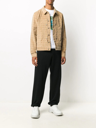 Palm Angels checkered corduroy jacket outlook