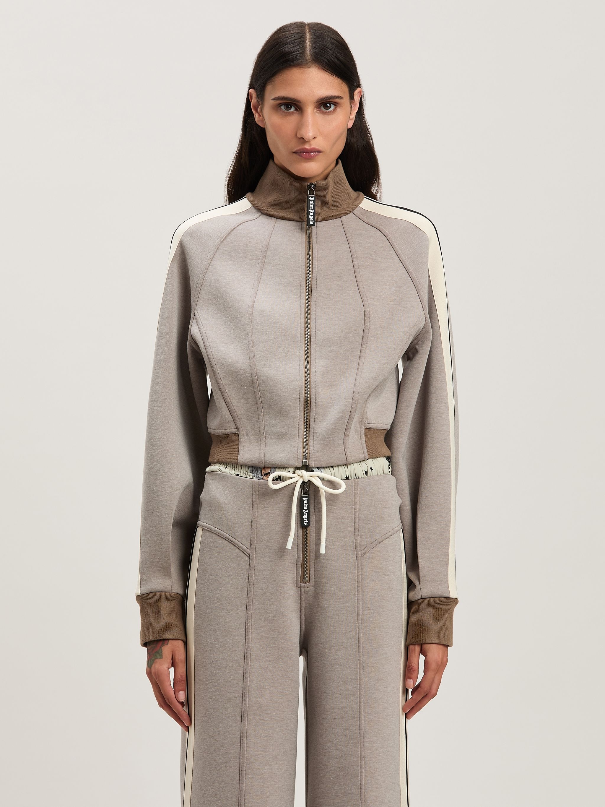 Neoprene cropped track jacket - 3