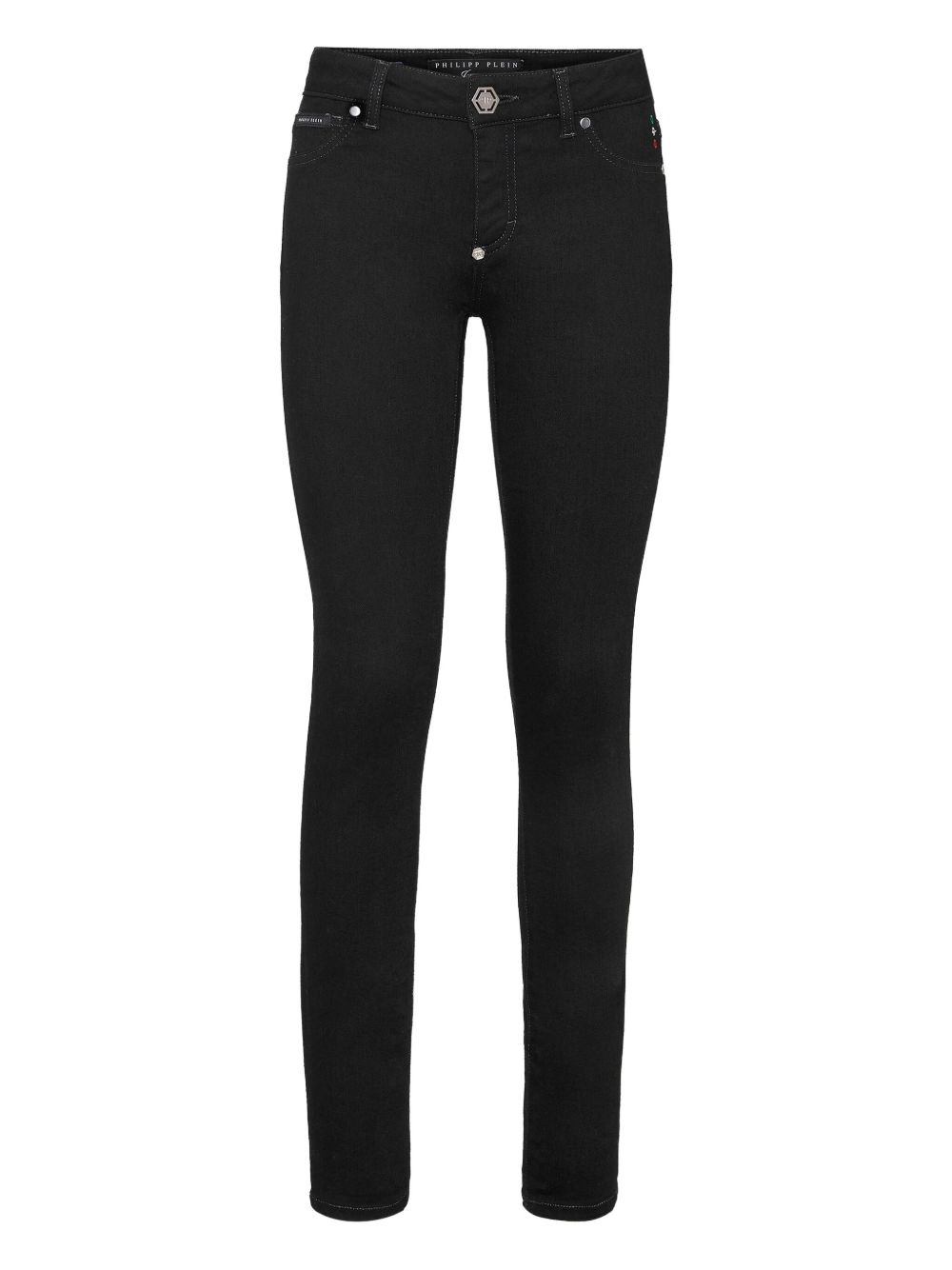 logo-embellished jeans - 1