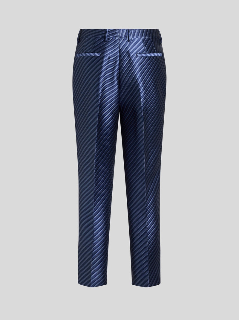 Etro DIAGONAL JACQUARD CIGARETTE TROUSERS outlook