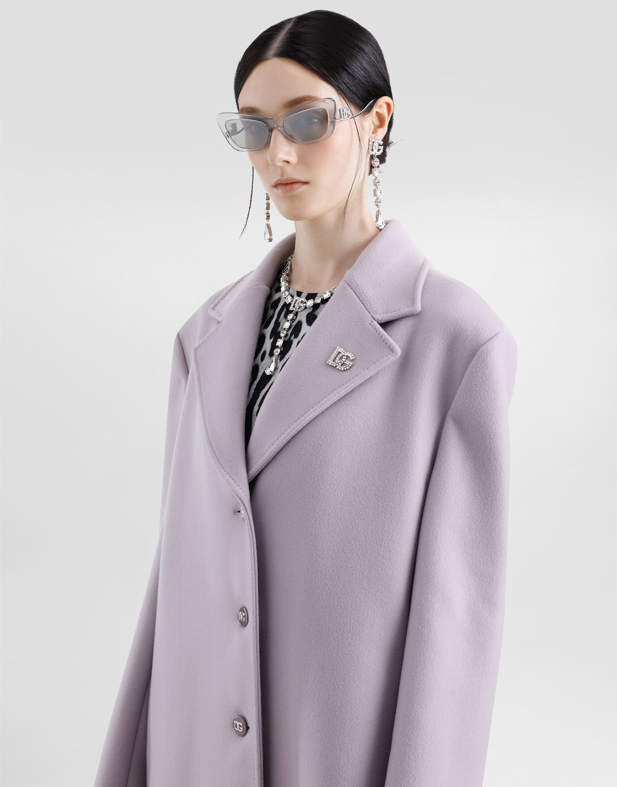 Single-breasted cashmere baize coat - 4