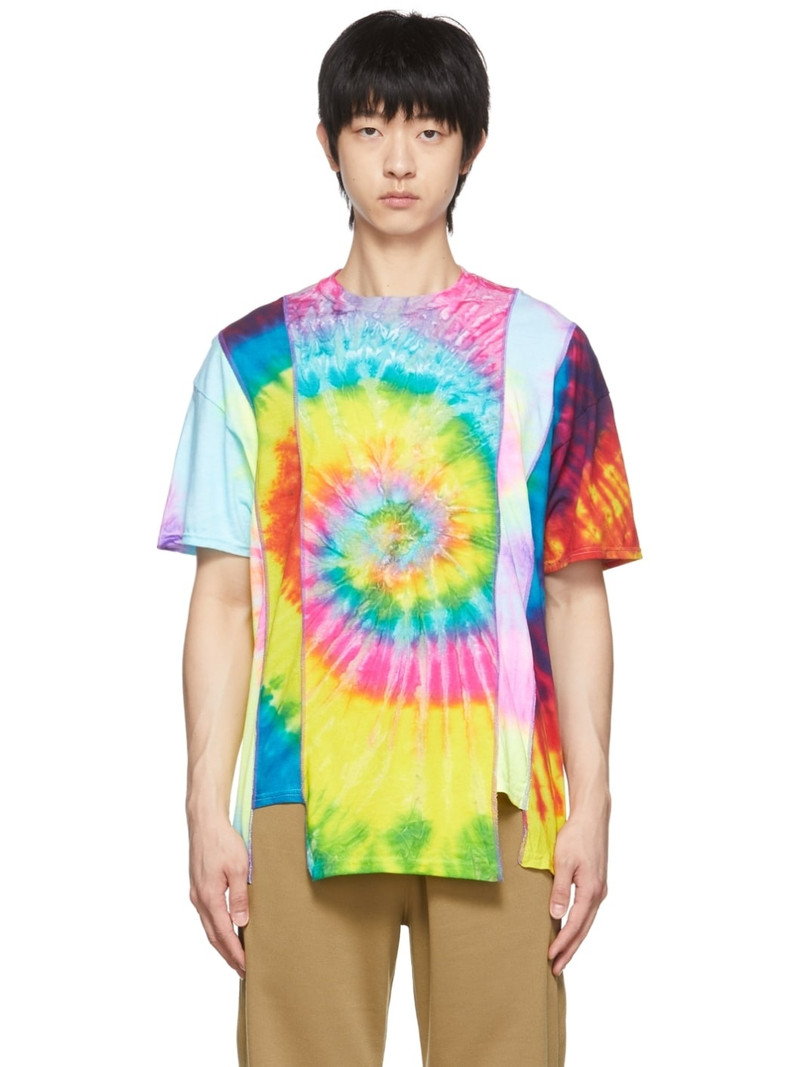 tie-dye patchwork T-shirt - 1