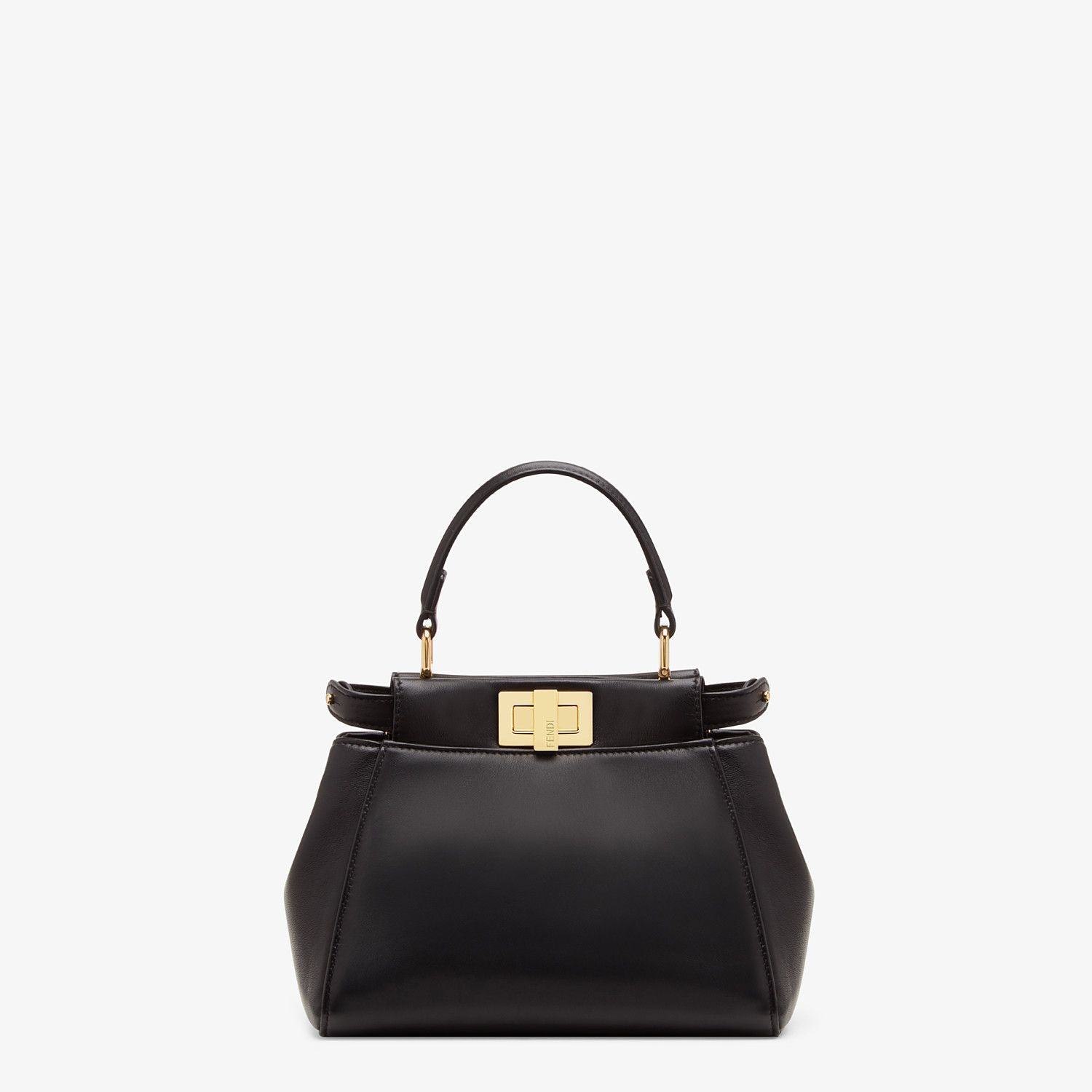 Black nappa leather minibag - 1