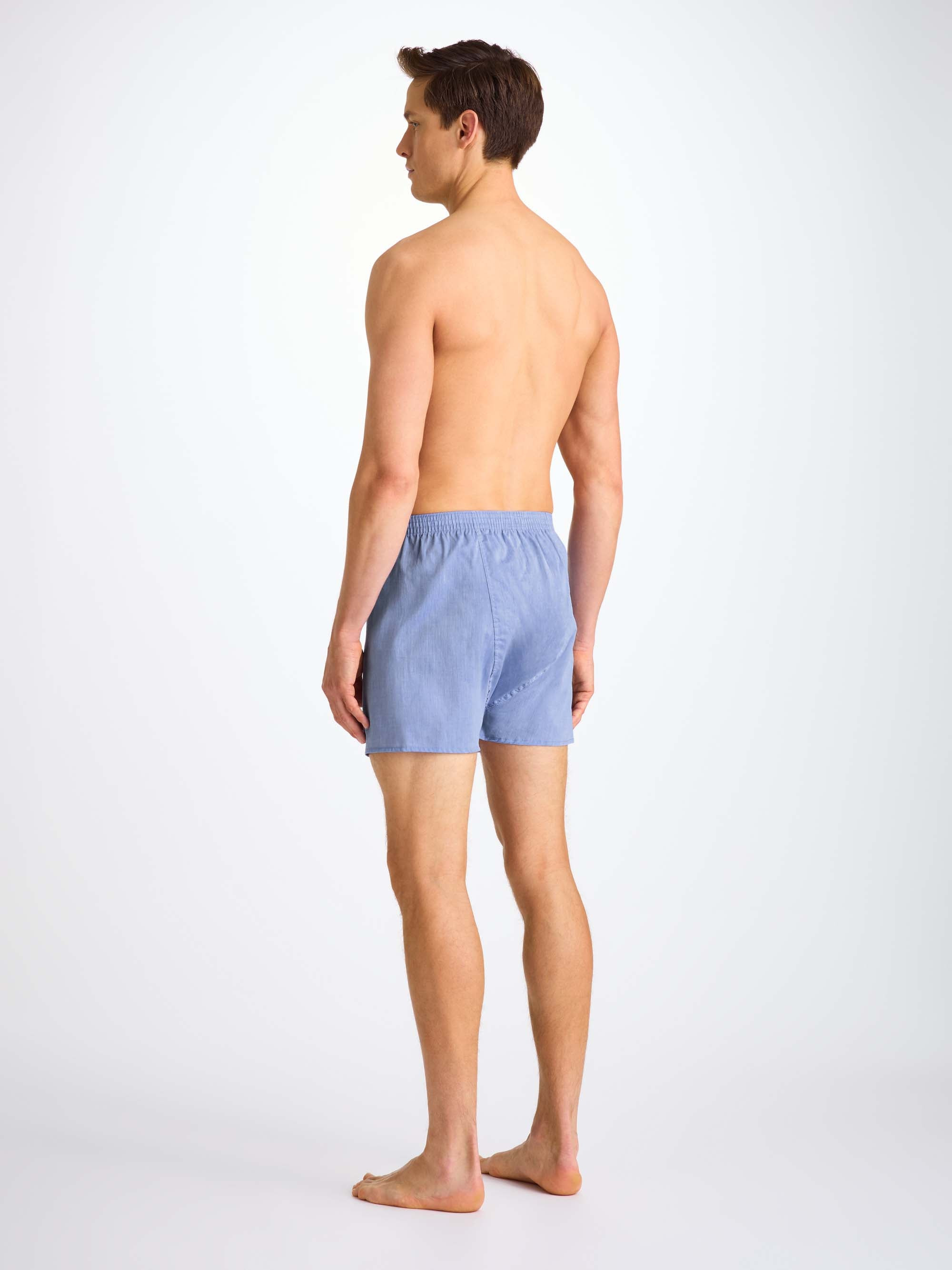 Men's Classic Fit Boxers Amalfi Cotton Batiste Blue - 4
