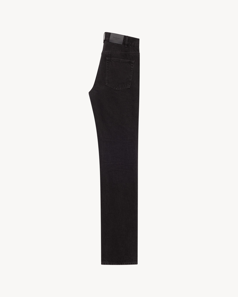 SAINT LAURENT NICO LOW-RISE JEANS IN BERLIN BLACK DENIM outlook