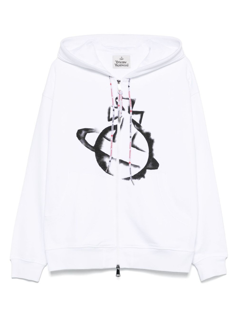 Orb-stencil zip hoodie 1
