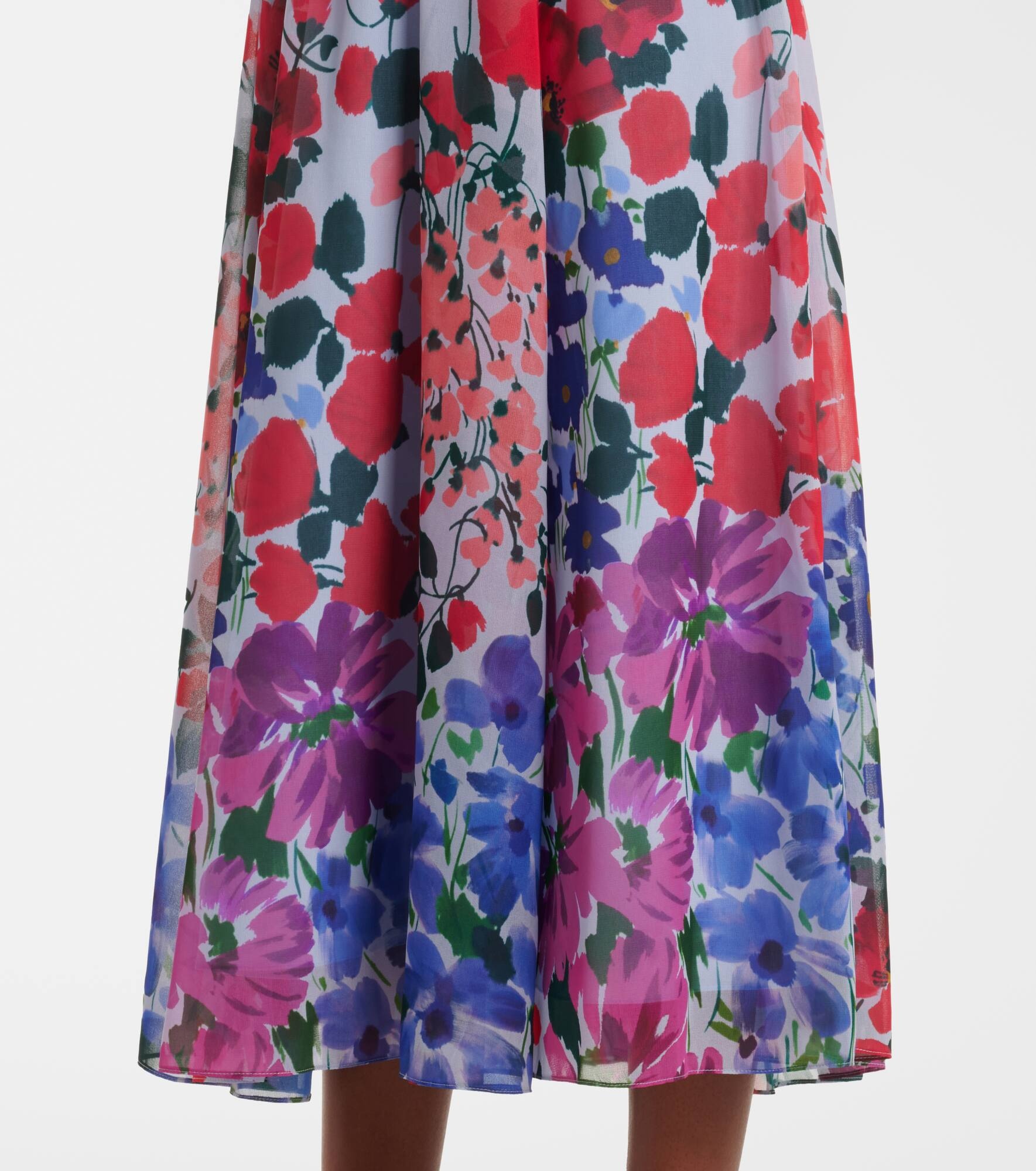 Floral gathered midi dress - 5