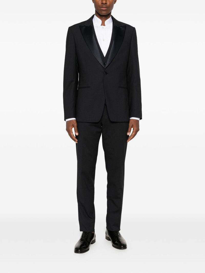 LARDINI peak-lapel three-piece suit outlook