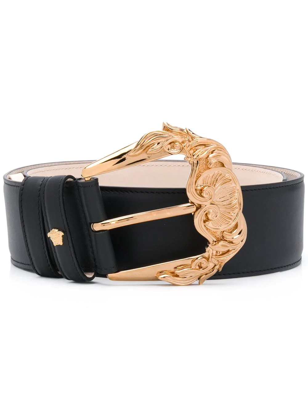 gold-tone buckle belt - 1