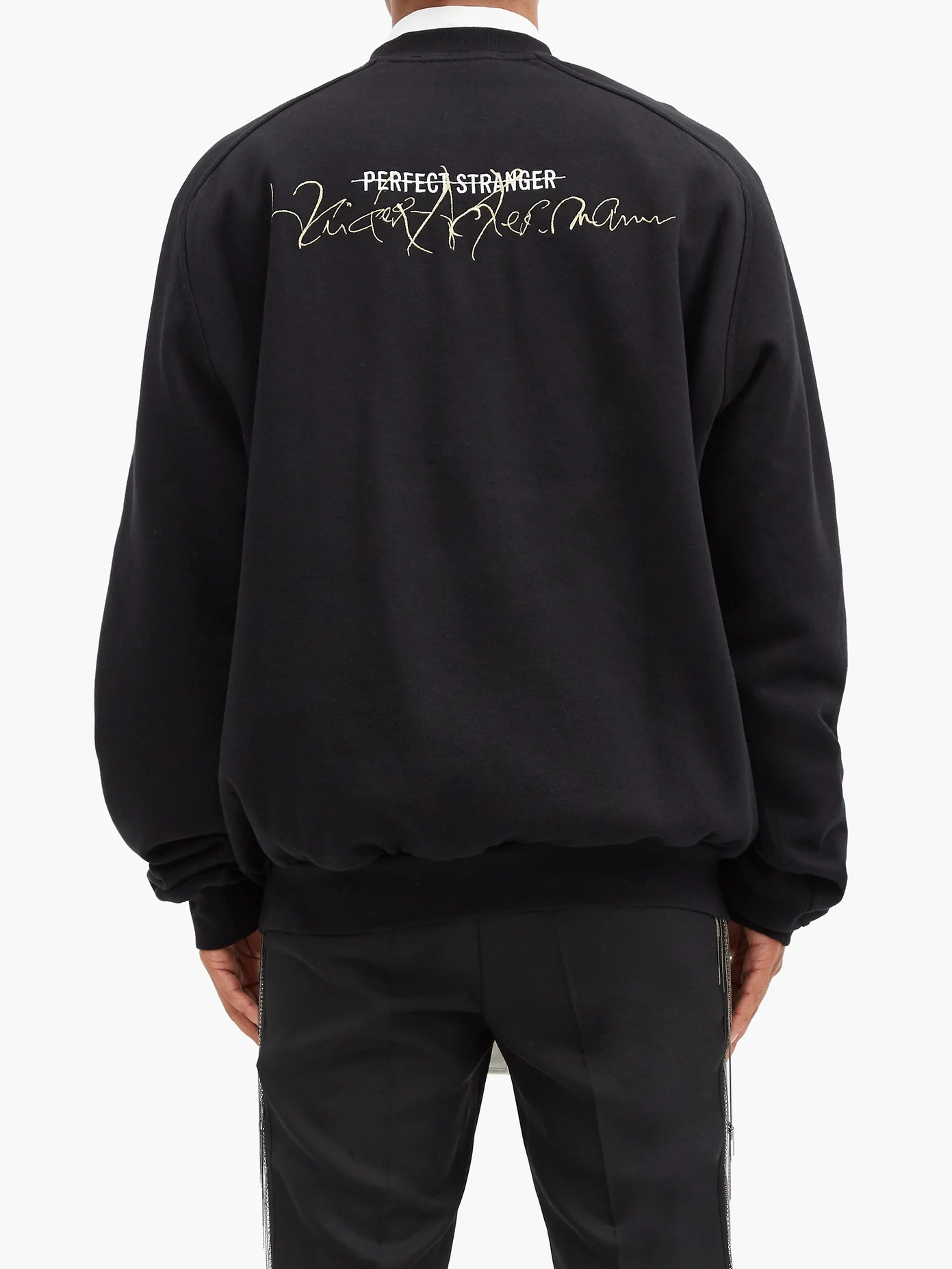 Embroidered fleece-back cotton-jersey sweatshirt - 5