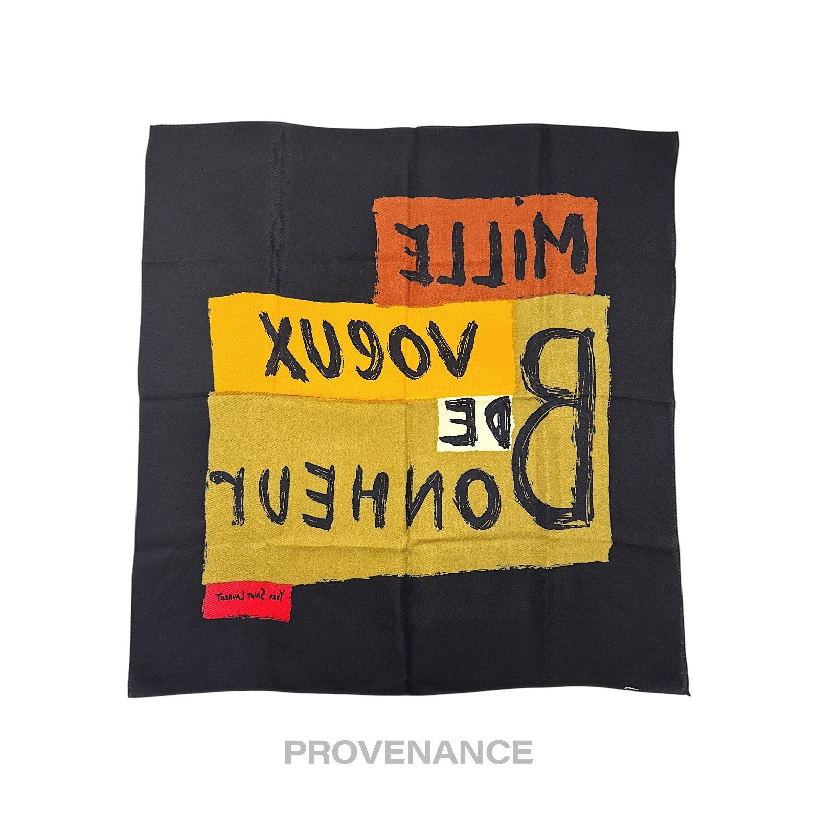 Yves Saint Laurent YSL Silk Scarf - Graffiti Multi 65 - 2