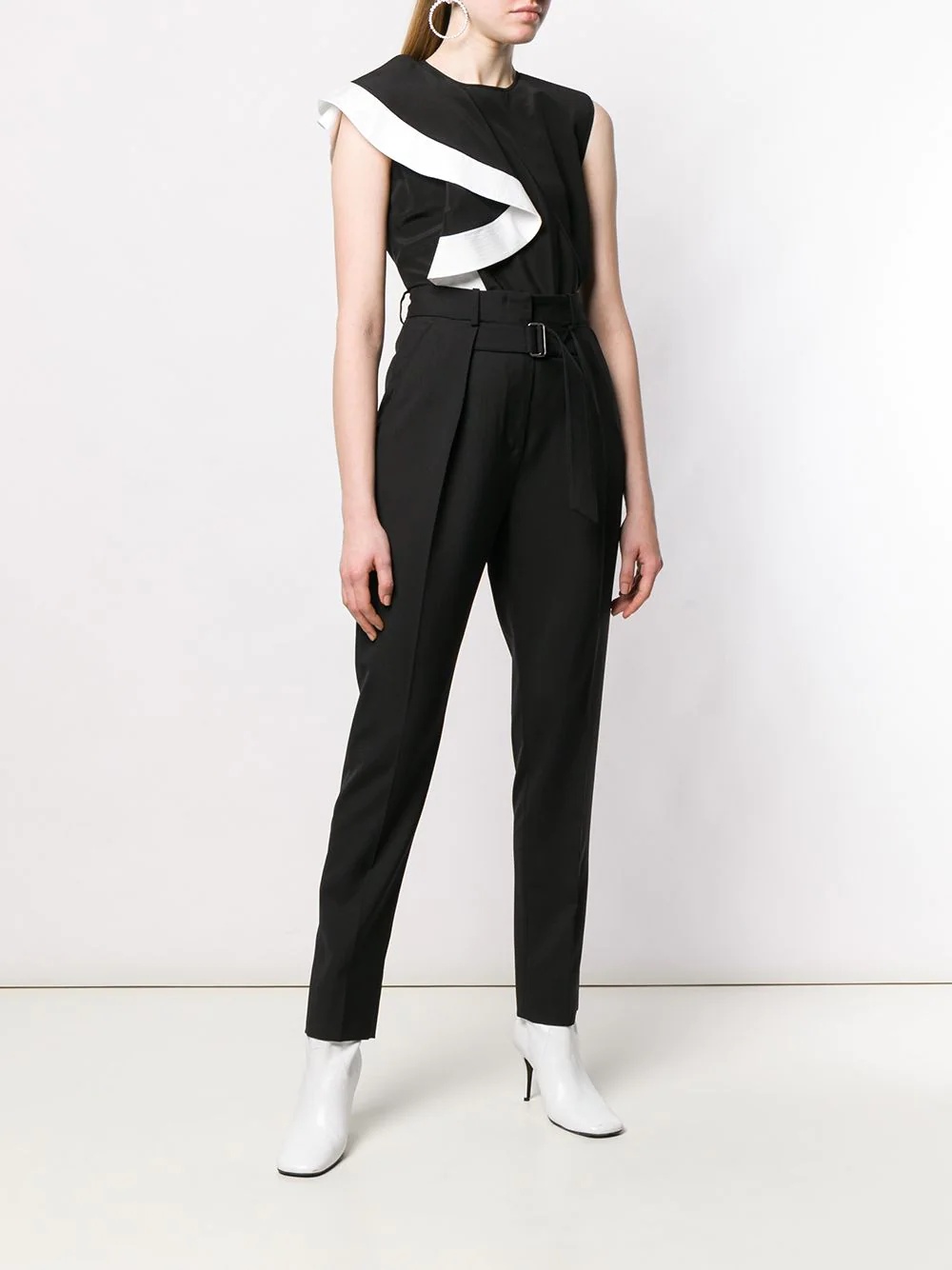 pleated high-rise trousers - 2