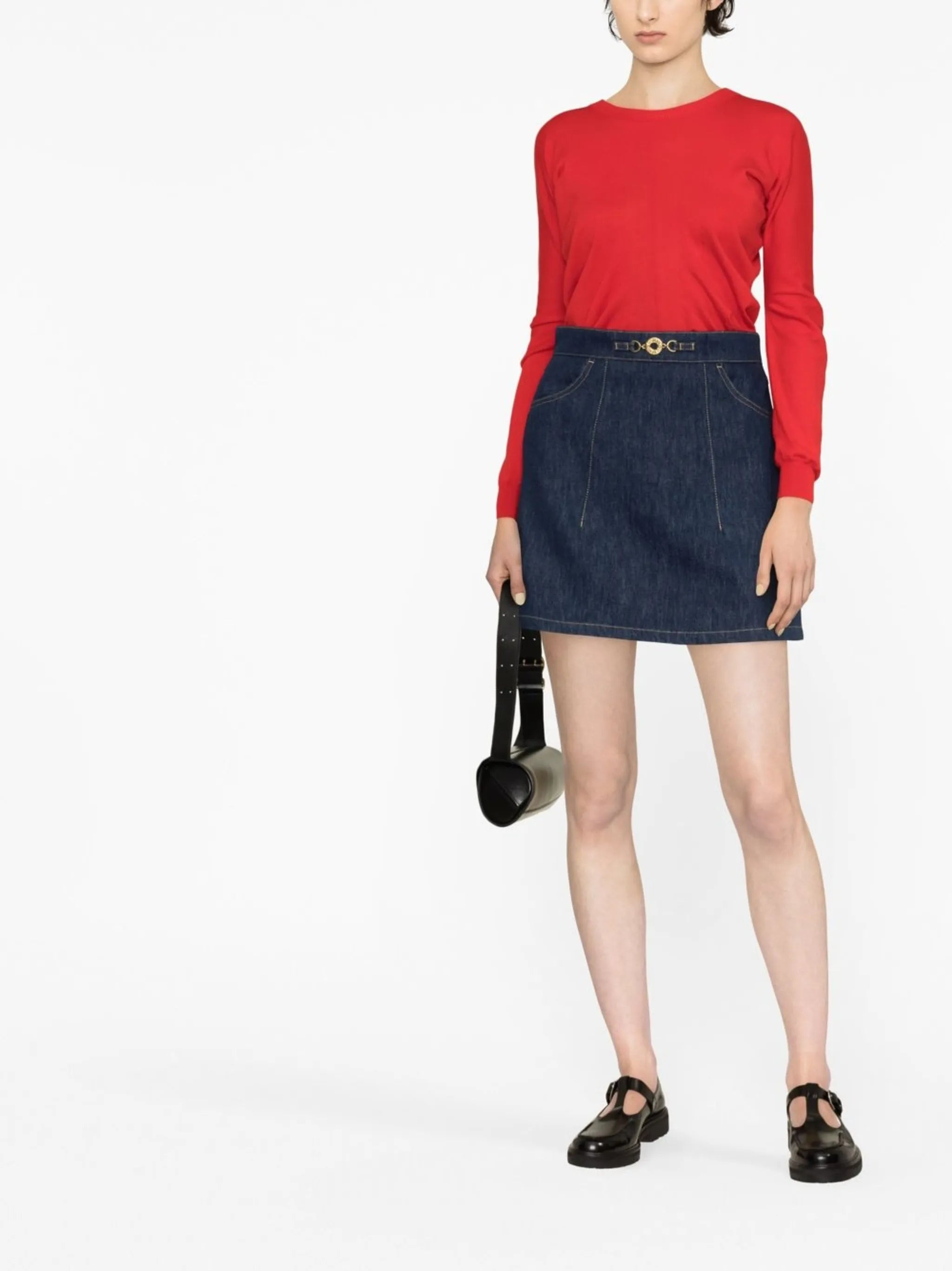 Patou Organic-denim A-line Miniskirt - 2