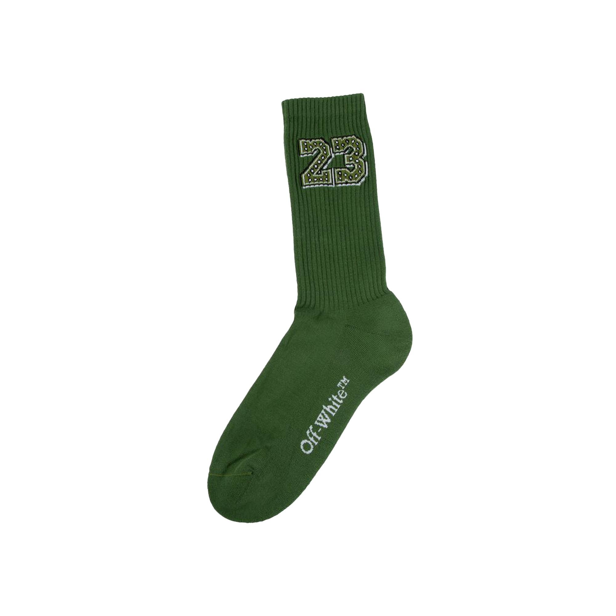 Off-White 23 Bandana Socks 'Green/Black' - 2