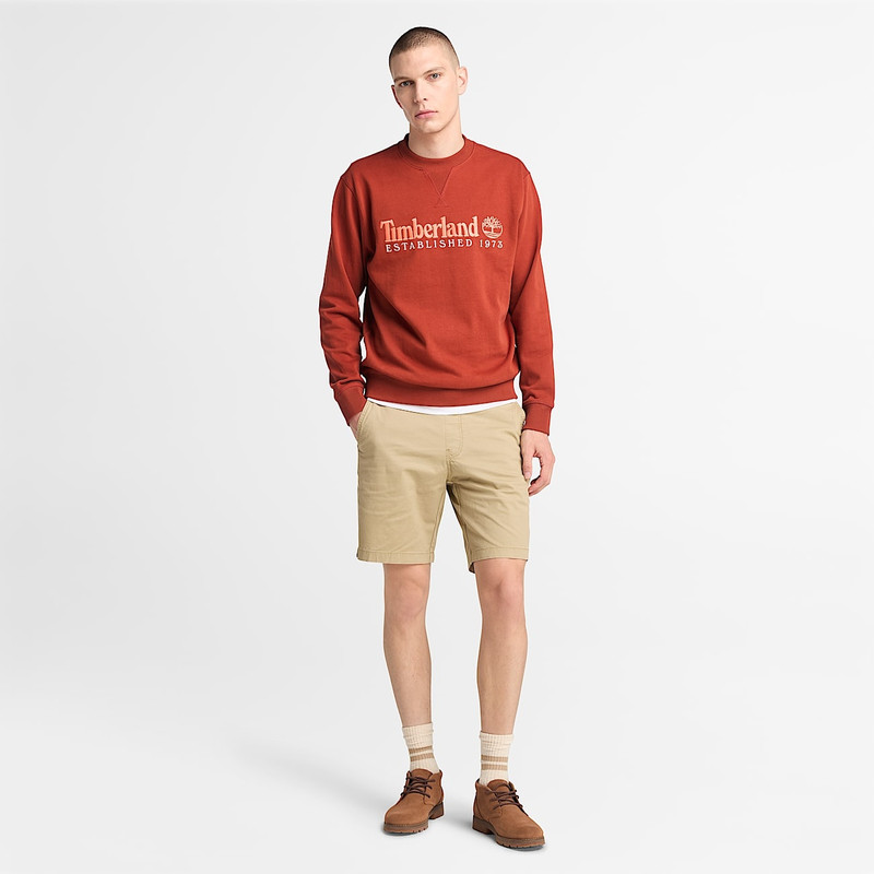 Men's Established 1973 Embroidered Logo Crew Neck Sweatshirt 3