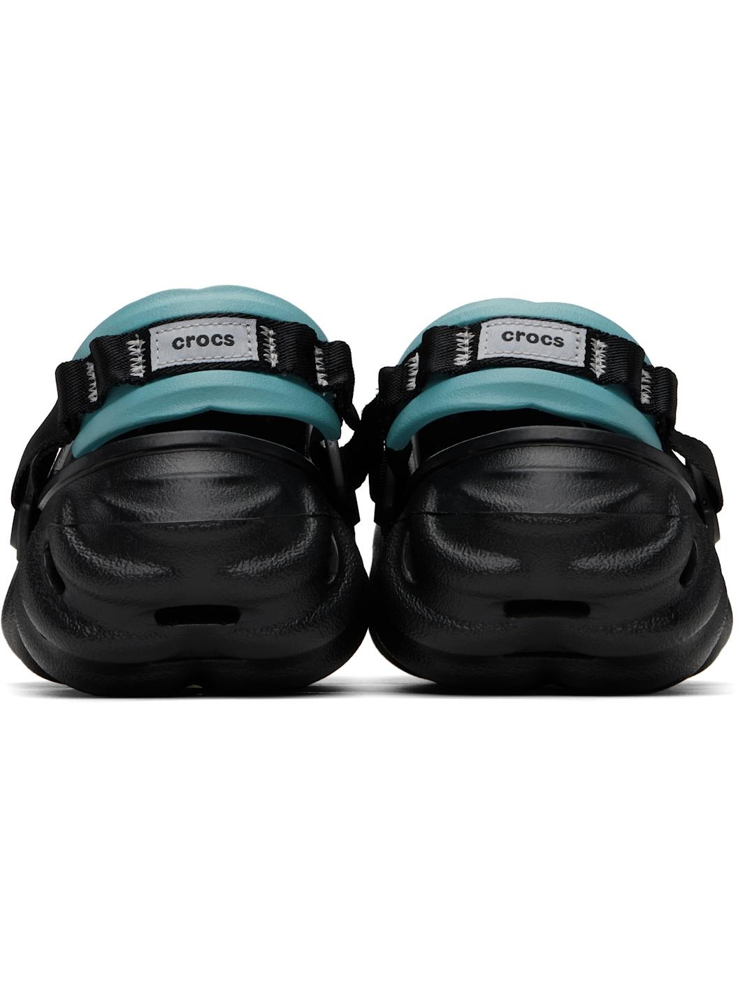 Black Echo Reflective Laces Clogs - 3