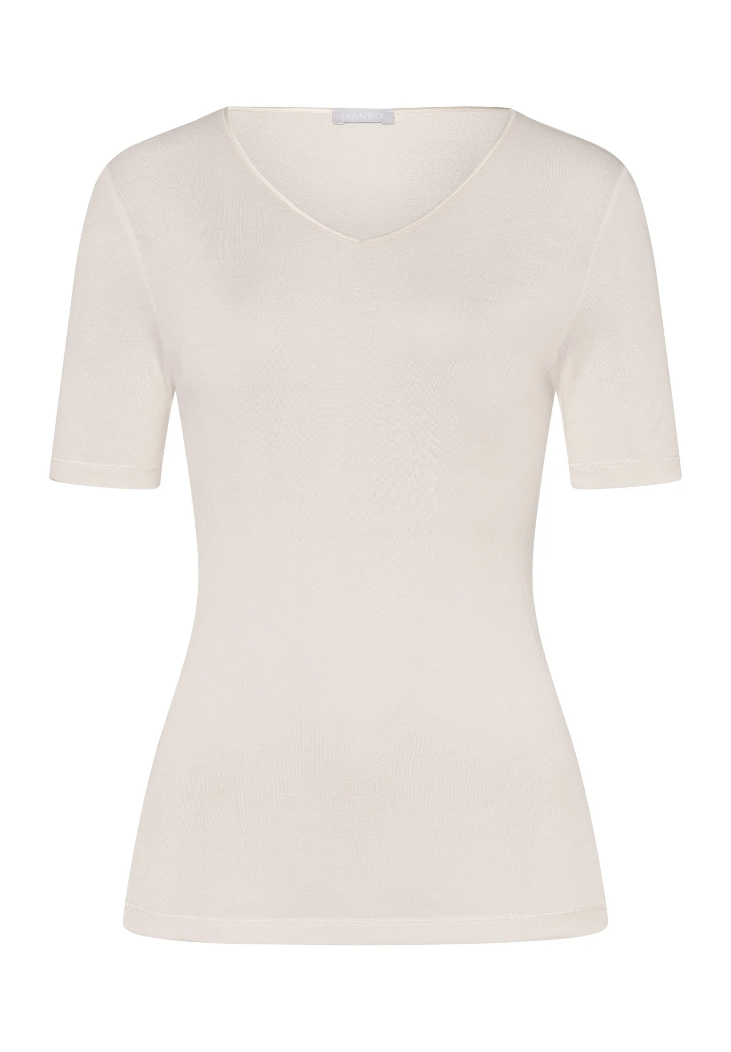 Pure Silk Fitted Silk V-Neck Top - 1