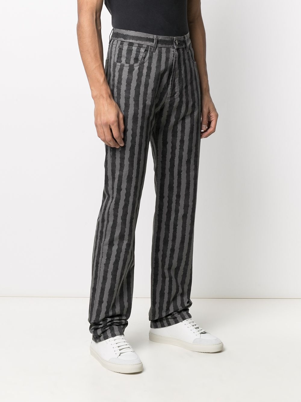 striped cotton trousers - 3