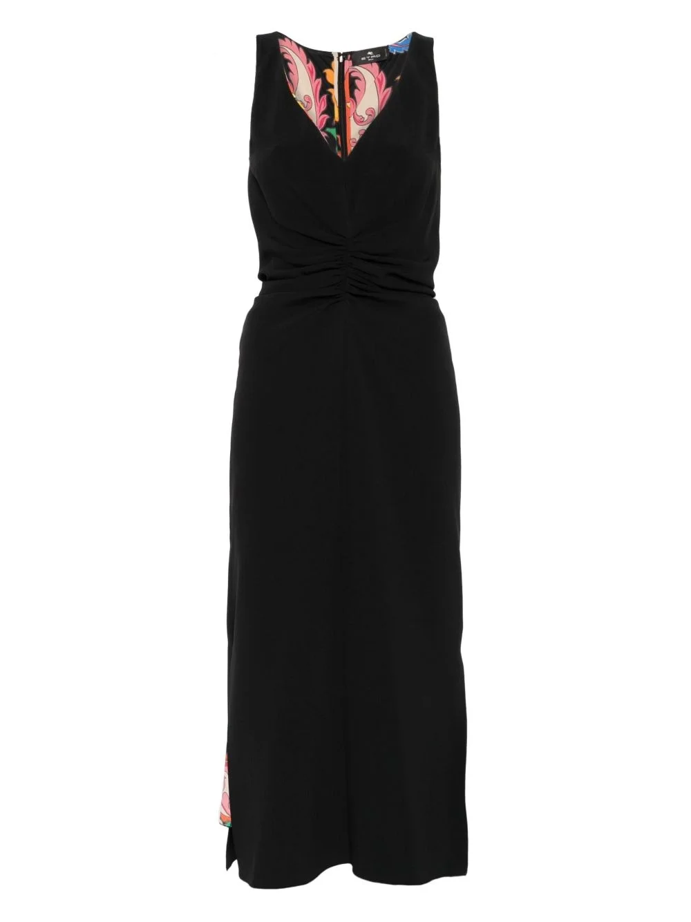 ruched-detailed midi dress - 1