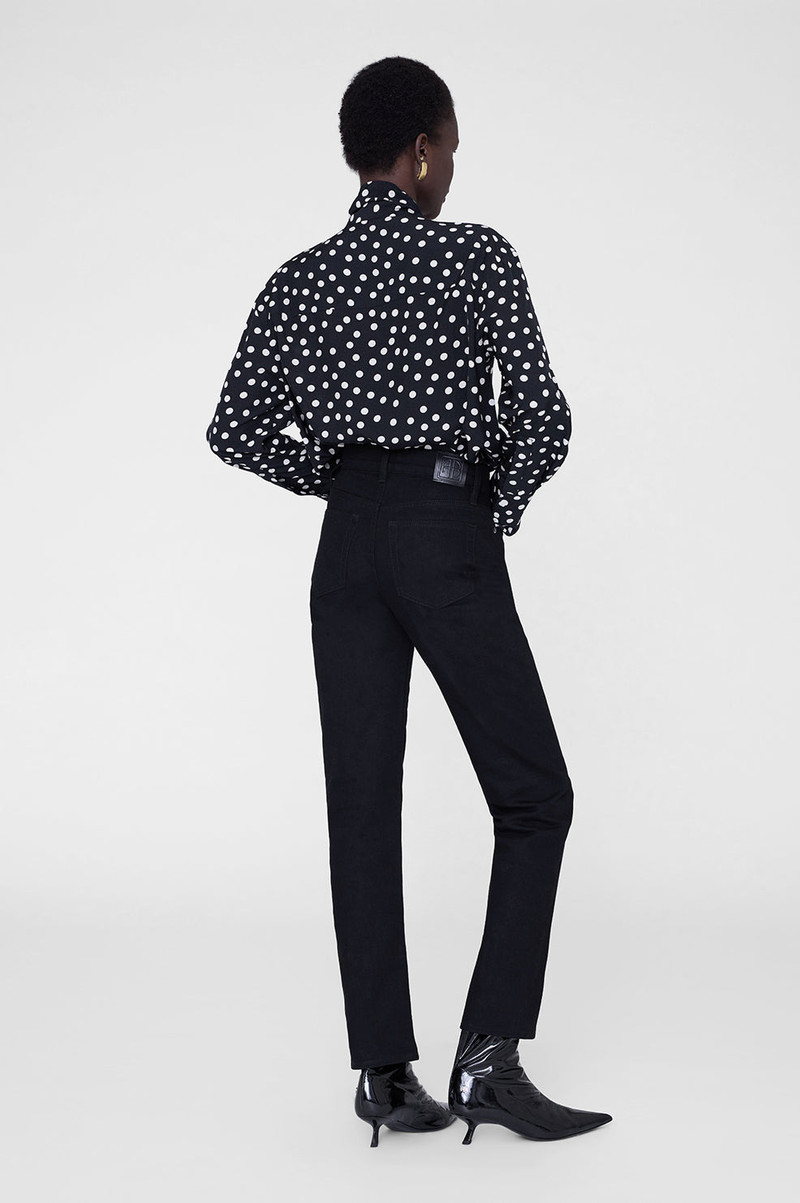 Ruby Shirt - Black And White Double Dot Jacquard 3