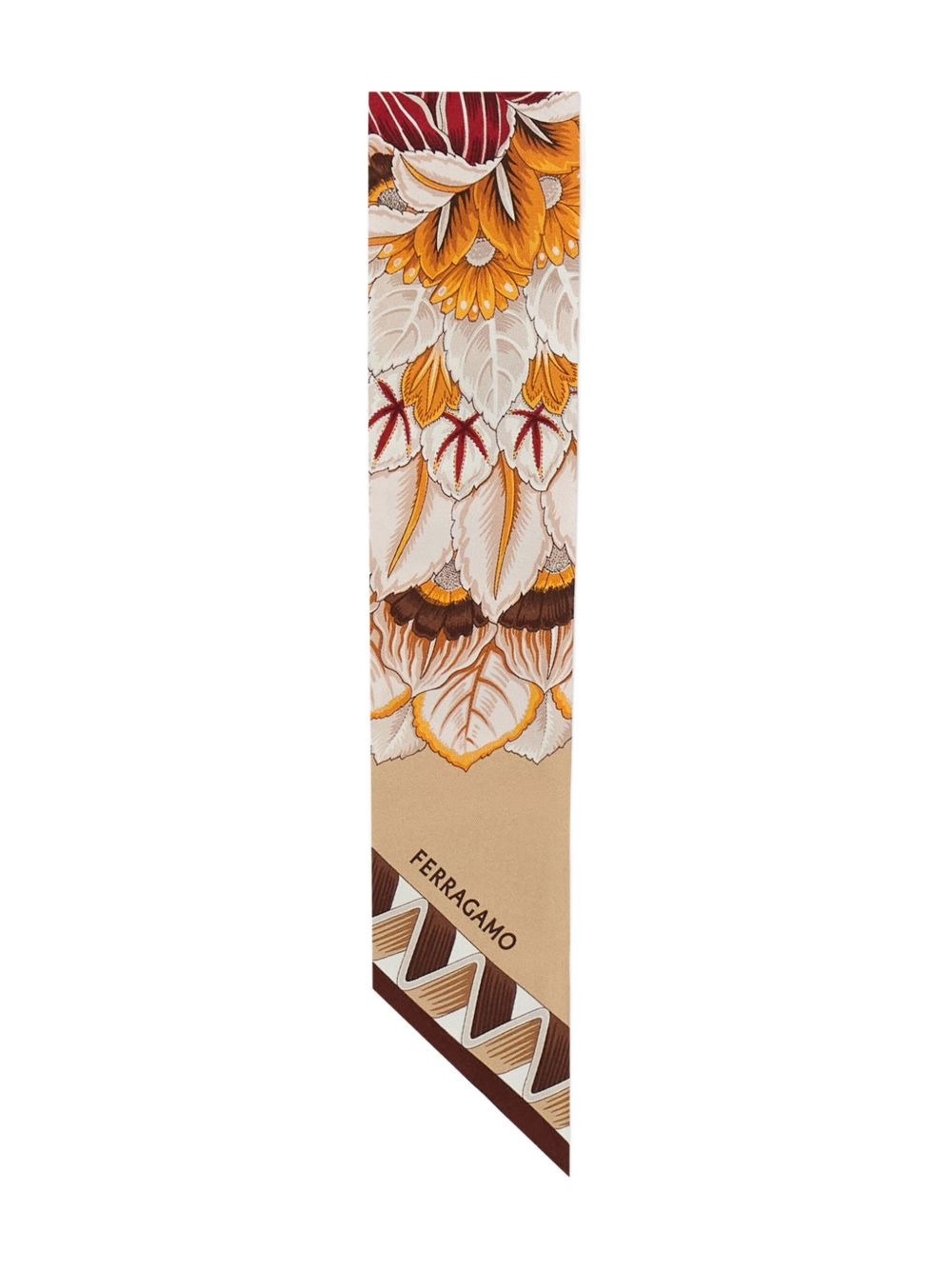 floral-print silk scarf - 2