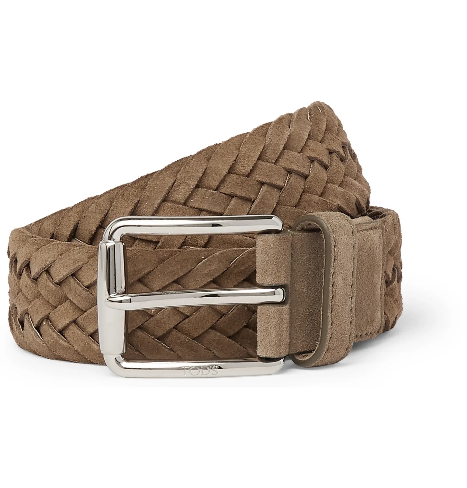 3.5cm Woven Suede Belt - 1