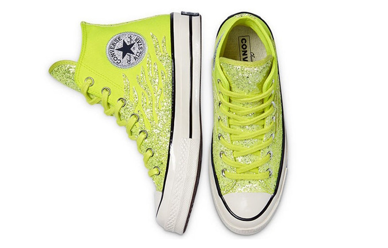Converse (WMNS) Converse Chuck 70 High 'Archival Glitter Flame - Lemon Venom' 569388C outlook