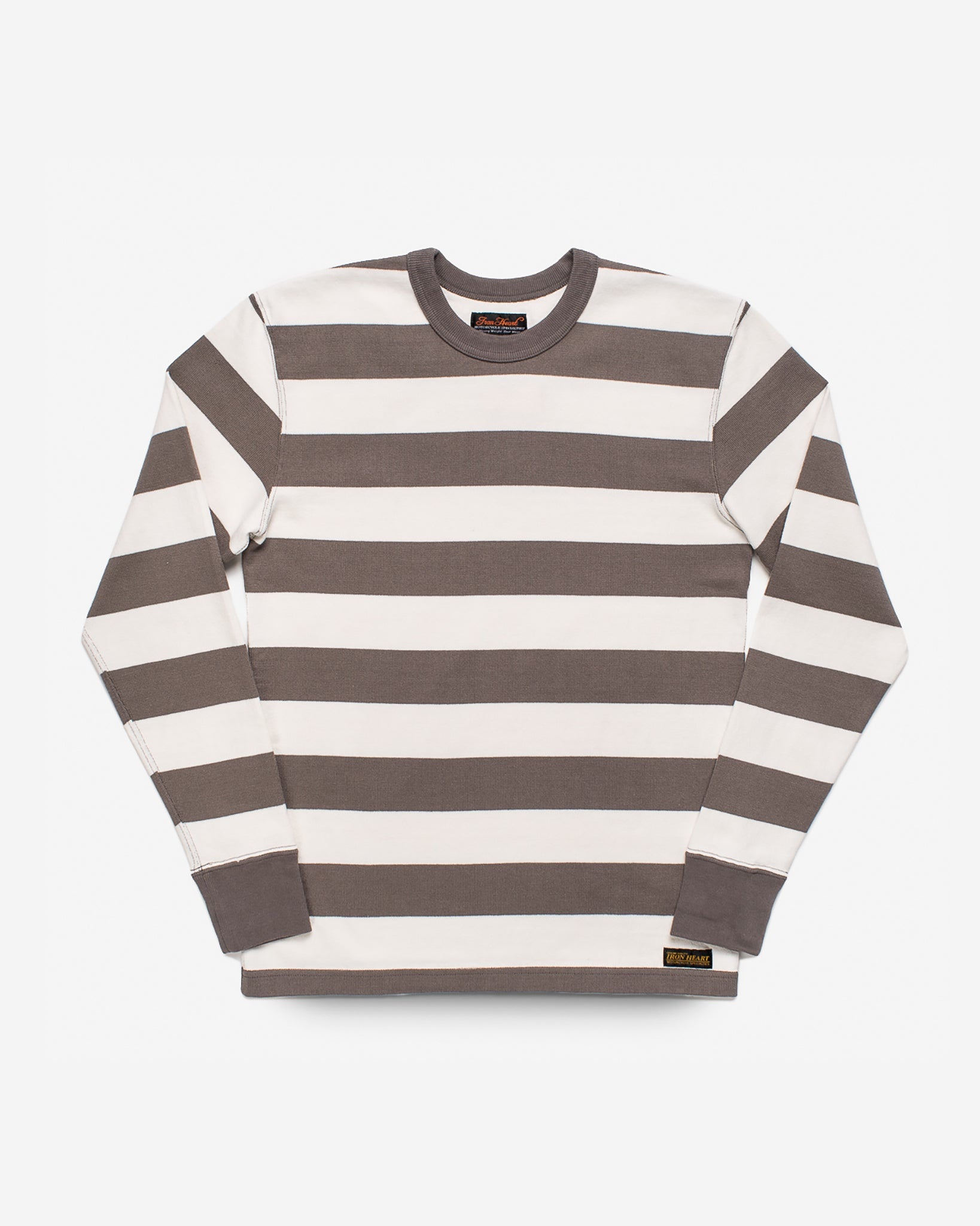 IHTB-01-GRY-WHT 11oz Cotton Knit Long-Sleeved Sweater - Grey/White - 1
