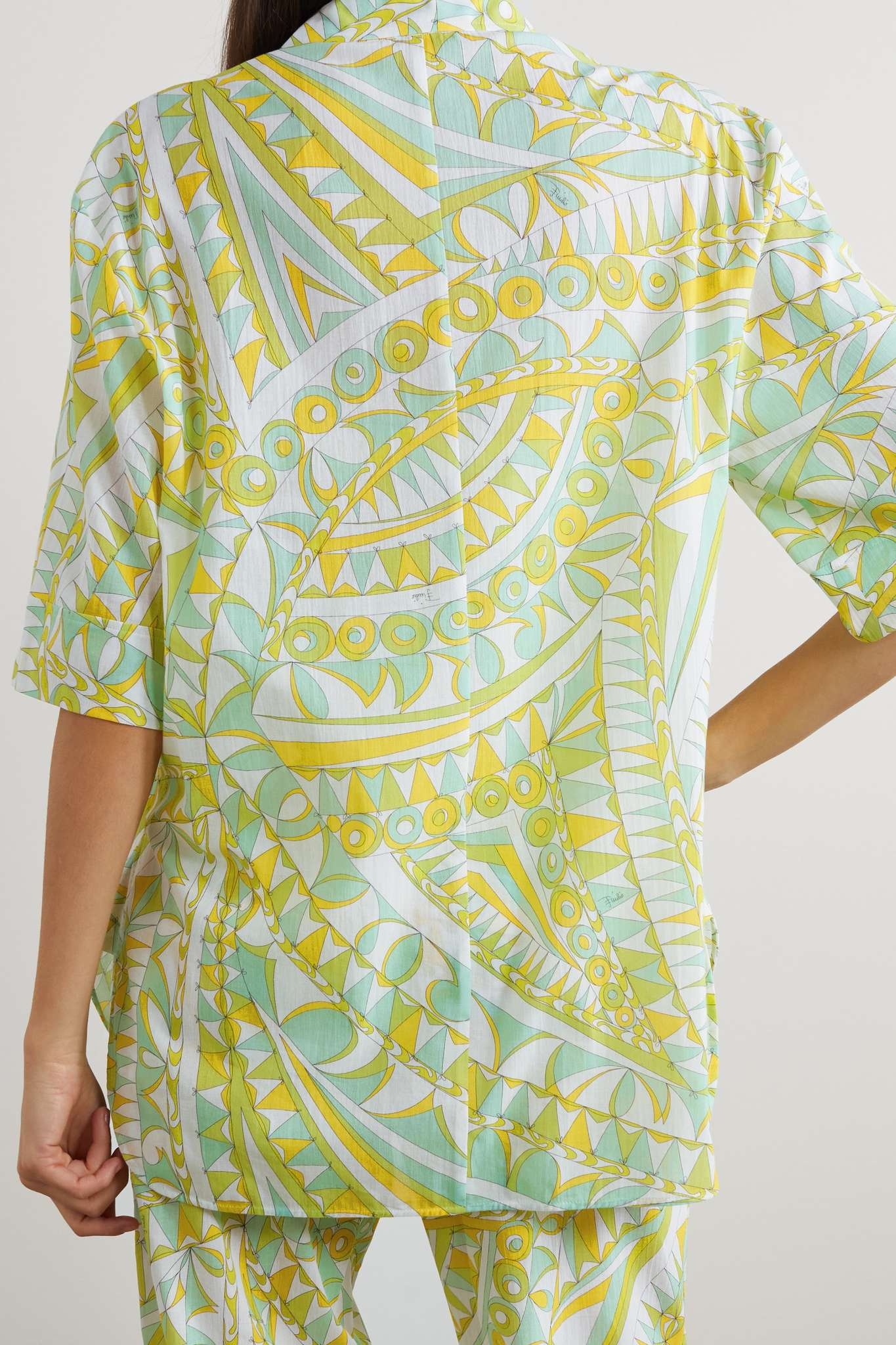 + NET SUSTAIN printed organic cotton-voile shirt - 4