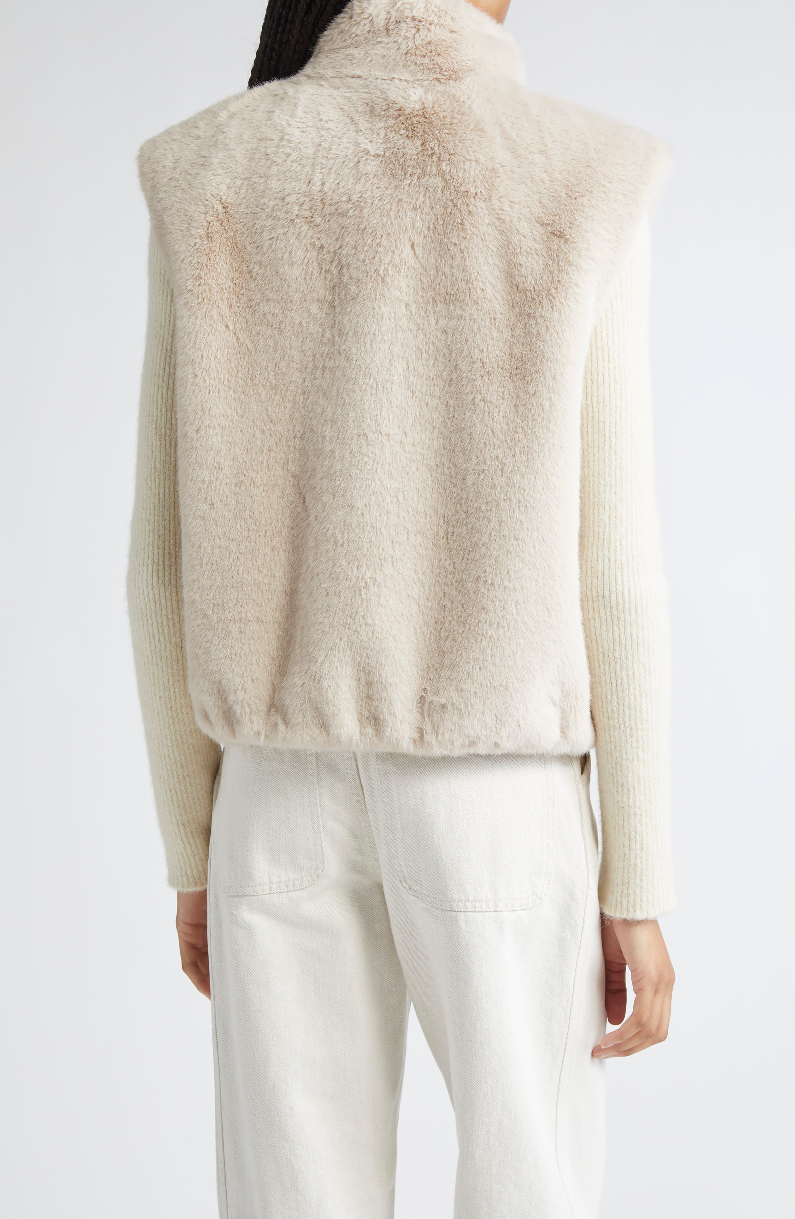 Herno Faux Fux Vest in Chantilly at Nordstrom - 2