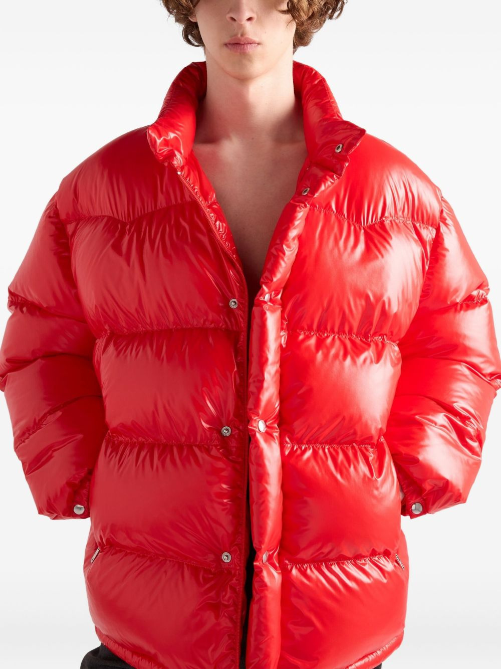 stand-up collar puffer jacket - 4
