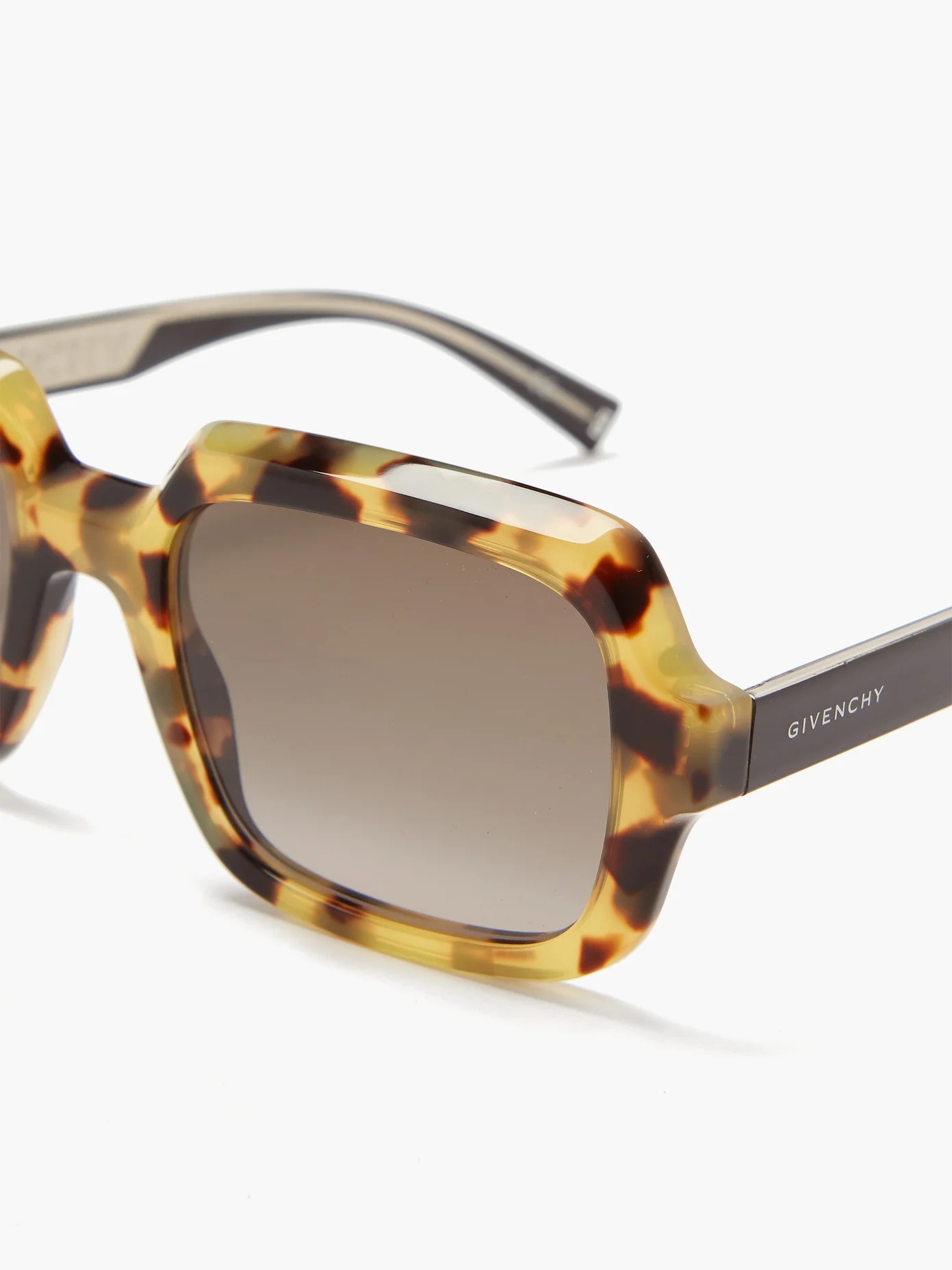 Oversized squared tortoiseshell-acetate sunglasses - 2