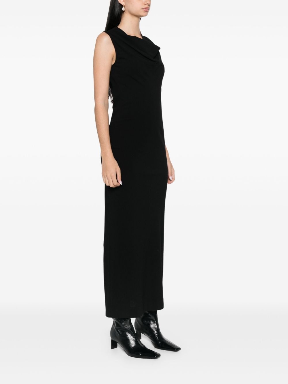 cowl-neck maxi dress - 3
