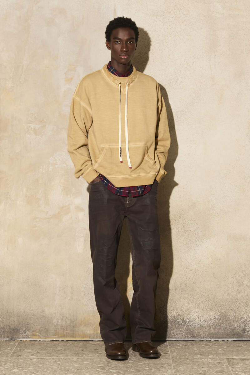RELAX FIT LOGO DRAWSTRING CREWNECK - 6