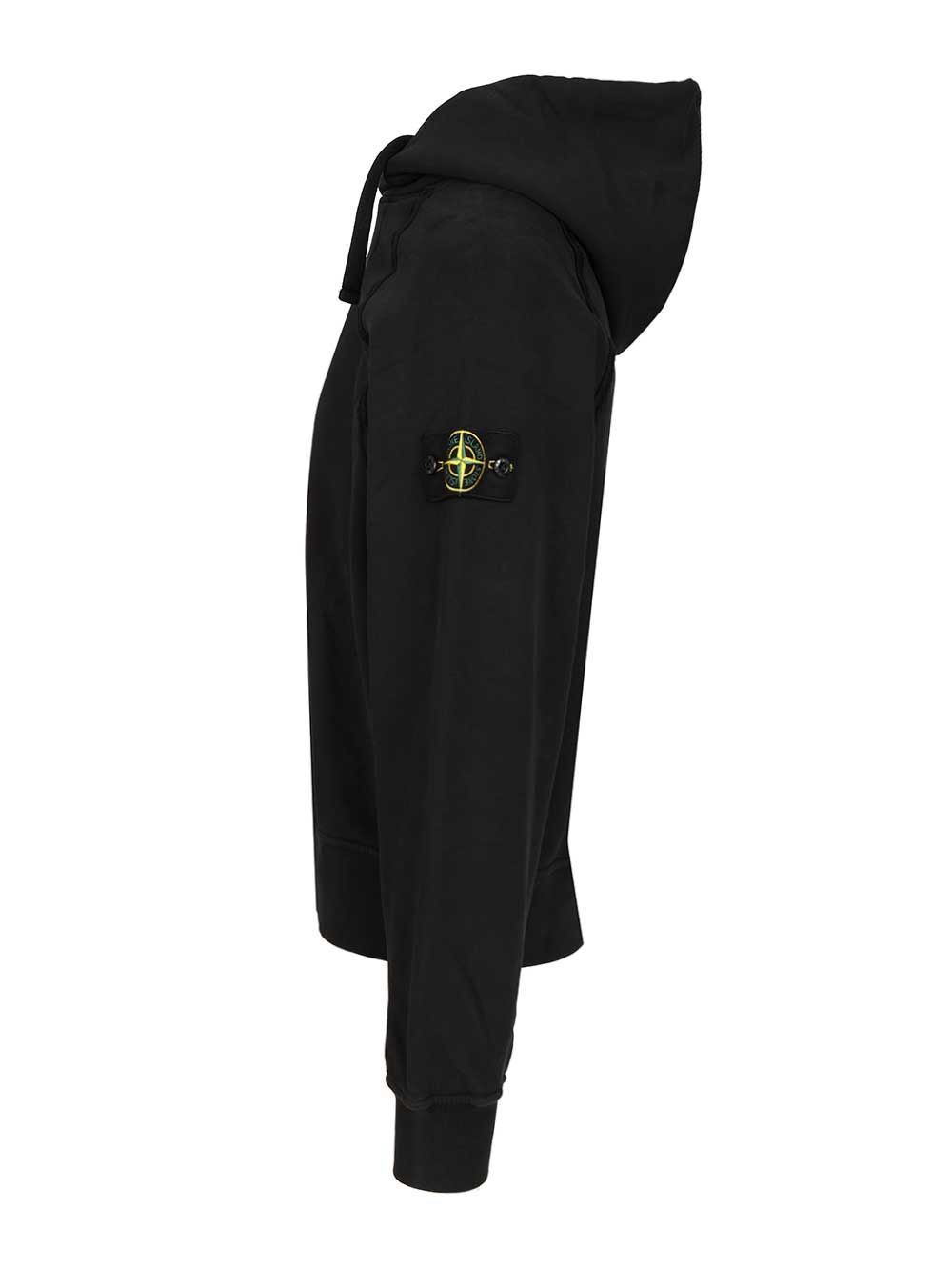 Organic Cotton Hoodie Sweatshirts Black - 3