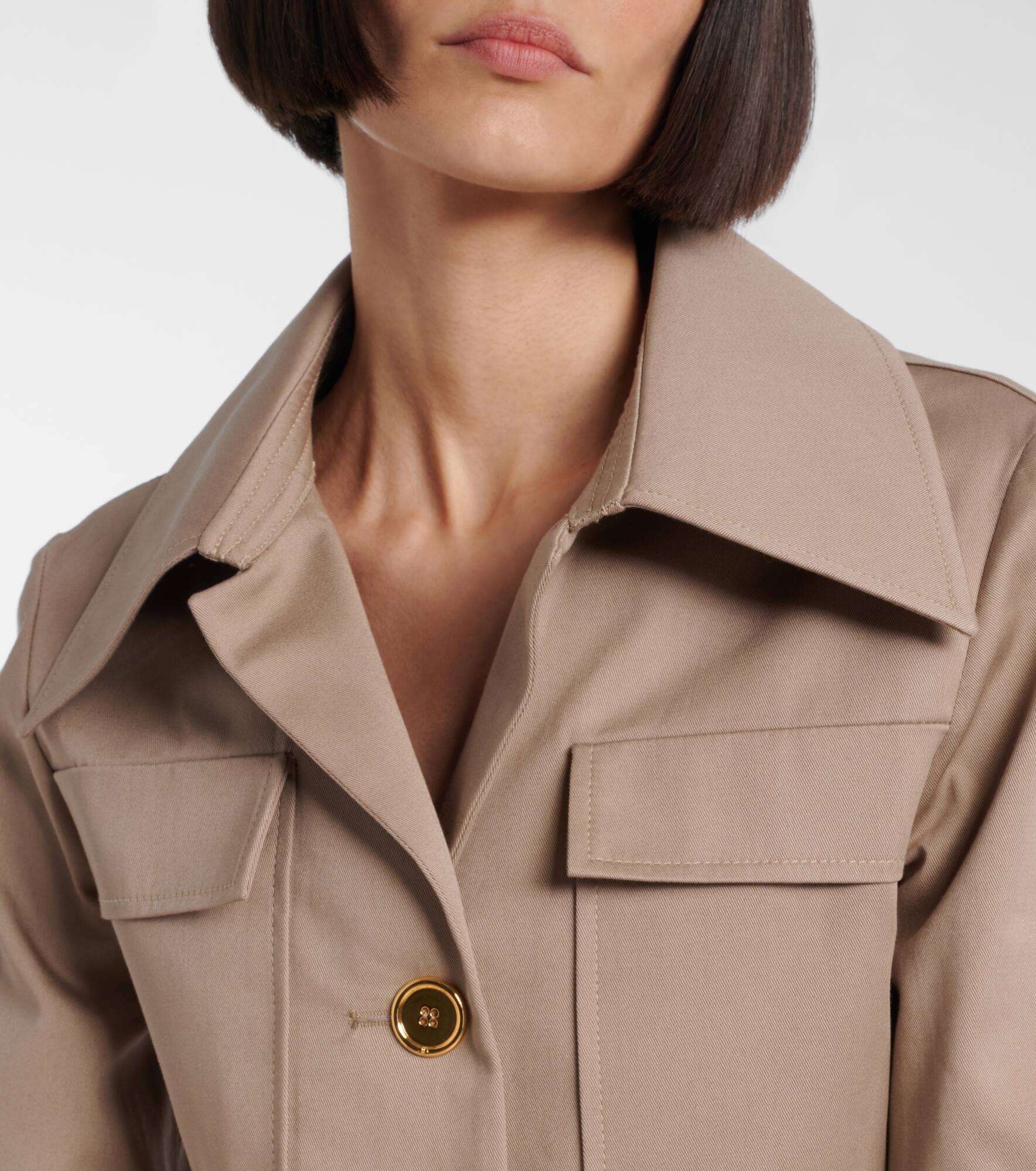 Cropped cotton jacket - 4
